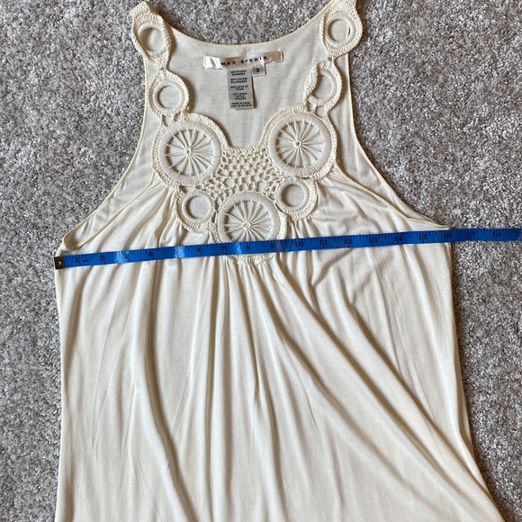 Y2K Max Studio crochet cut out swing tank tunic. S - Picture 6 of 9